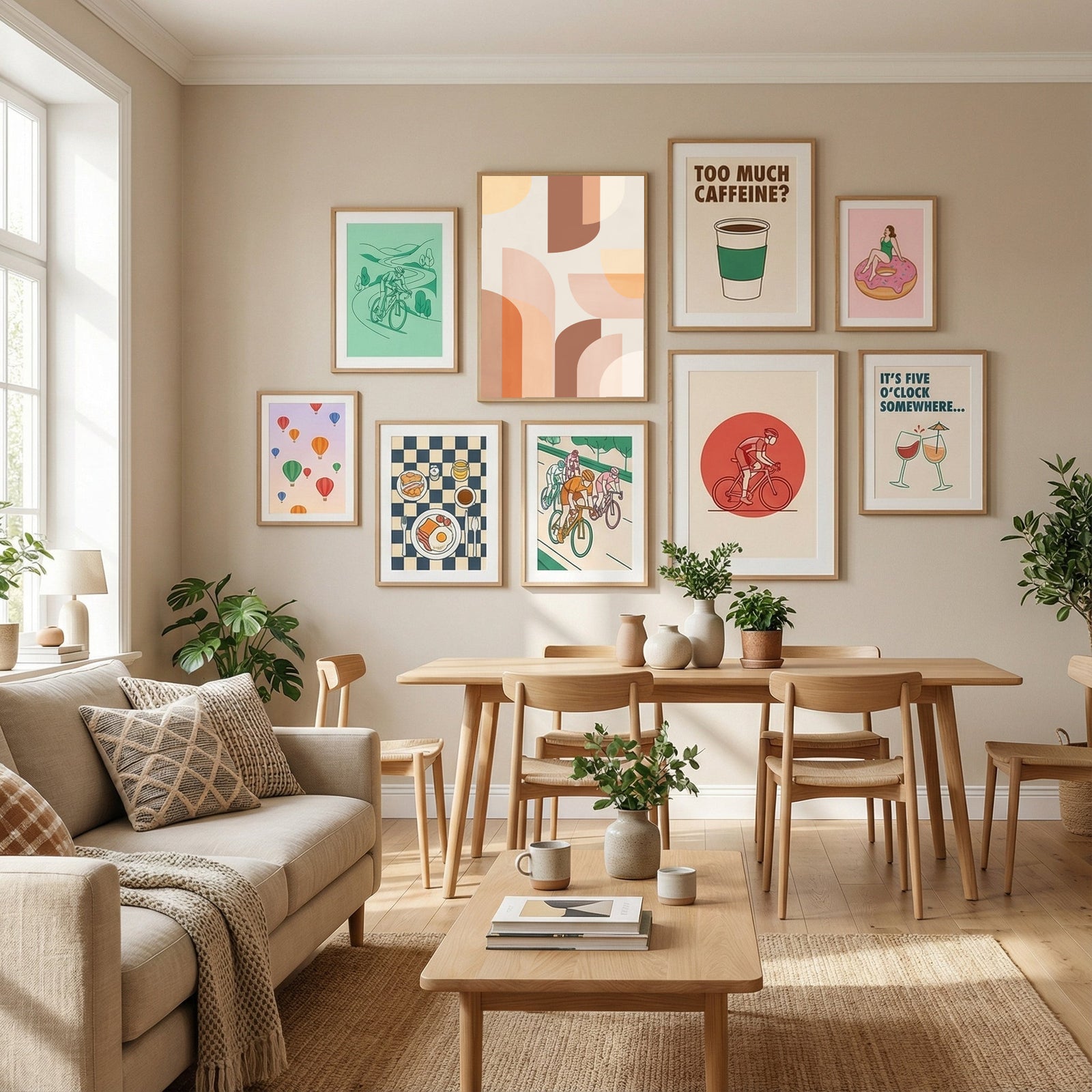 Retro Geometric Poster by Kathrin Pienaar in Define Your Sanctuary gallery wall