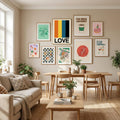 Retro Stripe LOVE Sundaze Poster – poster and art print