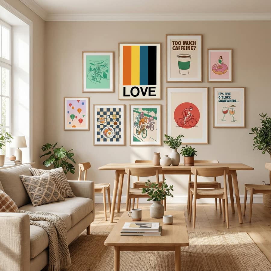 Retro Stripe LOVE Sundaze Poster – poster and art print