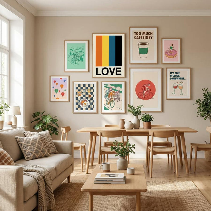 Retro Stripe LOVE Sundaze Poster – poster and art print
