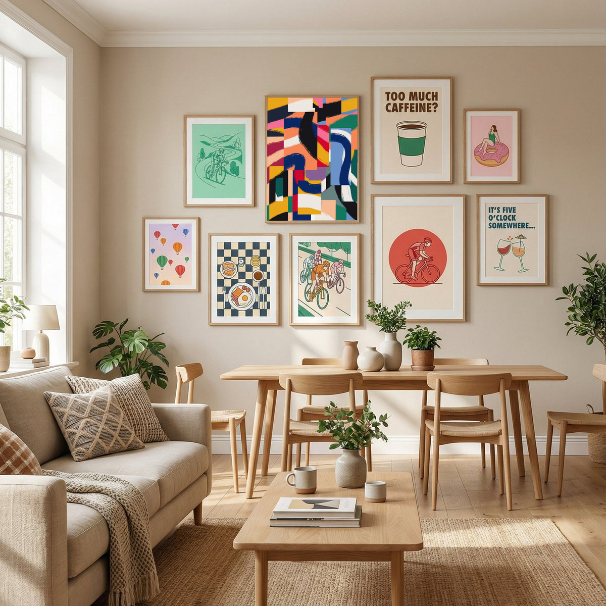 Ribbons Dancing Over Mirrors Poster by Little Dean in Define Your Sanctuary gallery wall
