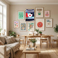 Riviera Style, Graphic Nautical Art Print Portrait Poster – Poster und Kunstdruck