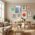 Tall Cacti on Blue | Oaxaca Mexico Travel Poster by Raisa Zwart in Define Your Sanctuary gallery wall