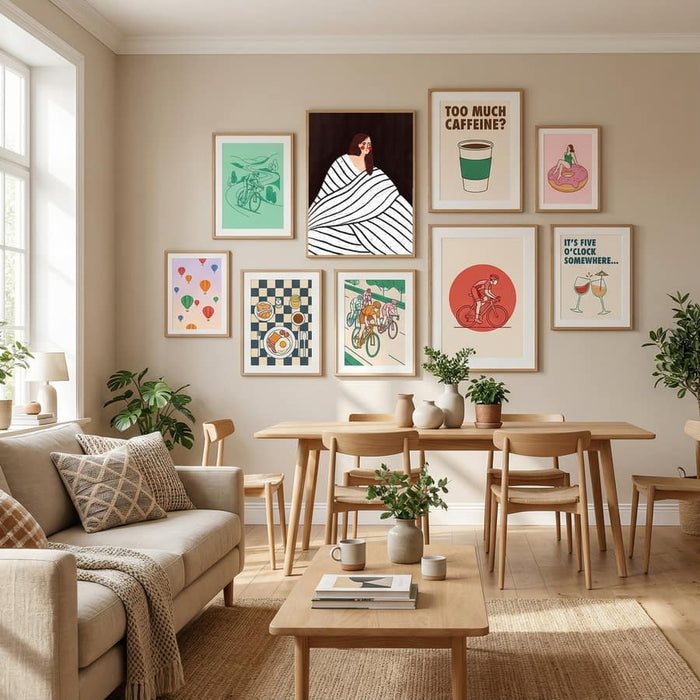 The Woman With Black and White Stripes Poster – Poster und Kunstdruck