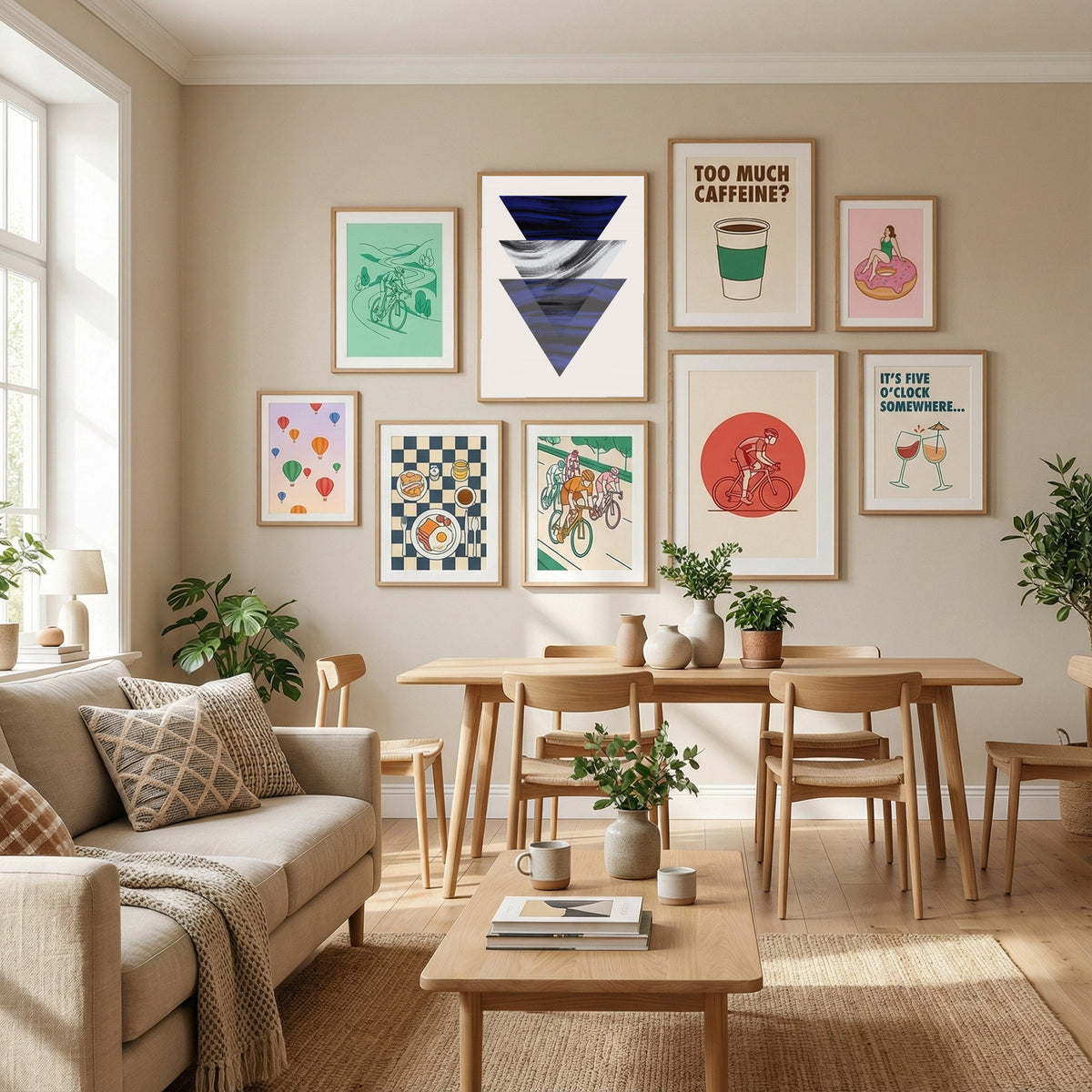 Three Triangular Geometric Poster by Little Dean in Define Your Sanctuary gallery wall