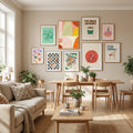 Warm Pastel Geometry Poster by Ana Rut Bre in Define Your Sanctuary gallery wall