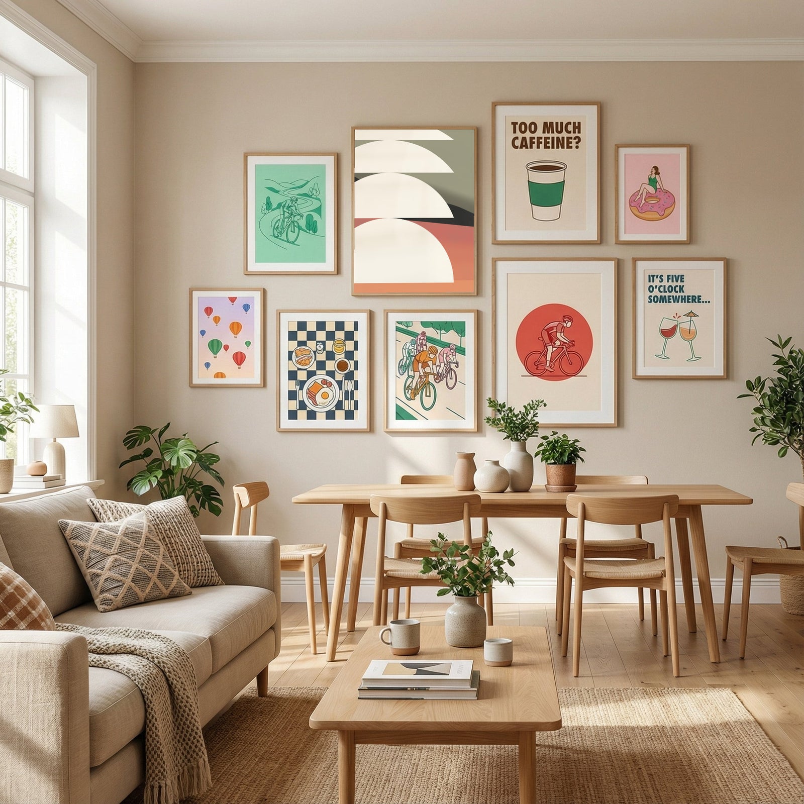 Wide Geometric Poster by Little Dean in Define Your Sanctuary gallery wall
