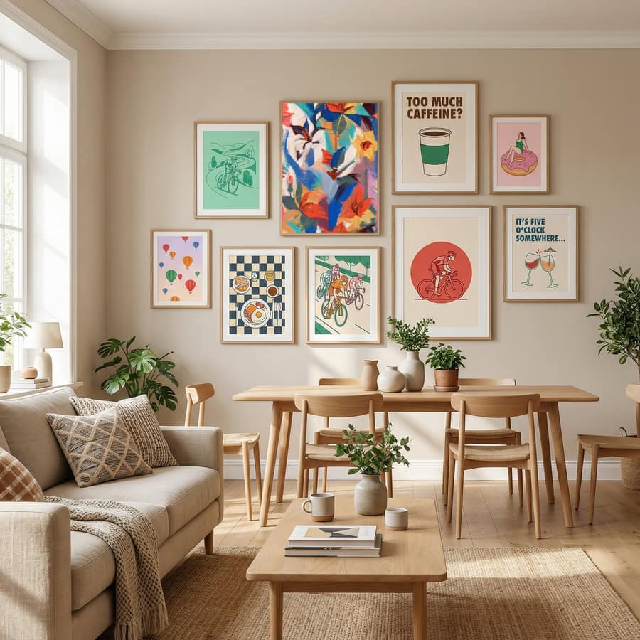 Wild Petals Rhapsody Poster by Uma Gokhale in Define Your Sanctuary gallery wall