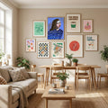 Poster Woman in Blue Sweater Naive Portrait Figurative – poster e stampa artistica