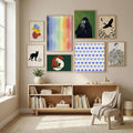 Poster Blue Crabs Nautical Pattern – poster e stampa artistica