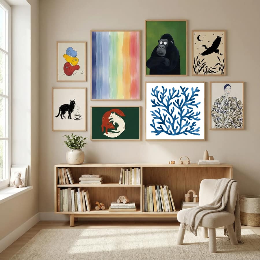 Póster Coral Square II – póster e impresión artística
