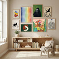 Cowgirl on horse in the desert Poster by Caroline Bonne Müller in Modern Curation gallery wall
