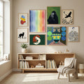 Dark Green Vase Poster by David Galan in Modern Curation gallery wall