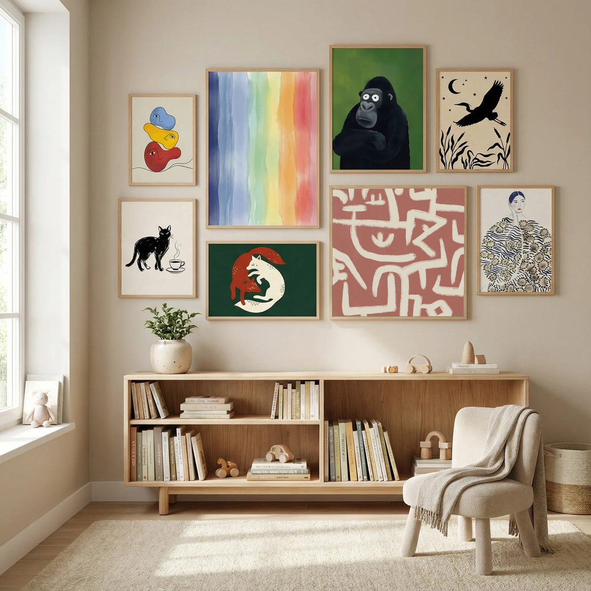 Line art abstract Poster by Little Dean in Modern Curation gallery wall