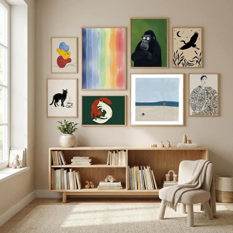 MINIMALIST SURFER Poster – poster and art print