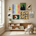 Mid Century Grid Pattern Eight Poster by Little Dean in Modern Curation gallery wall