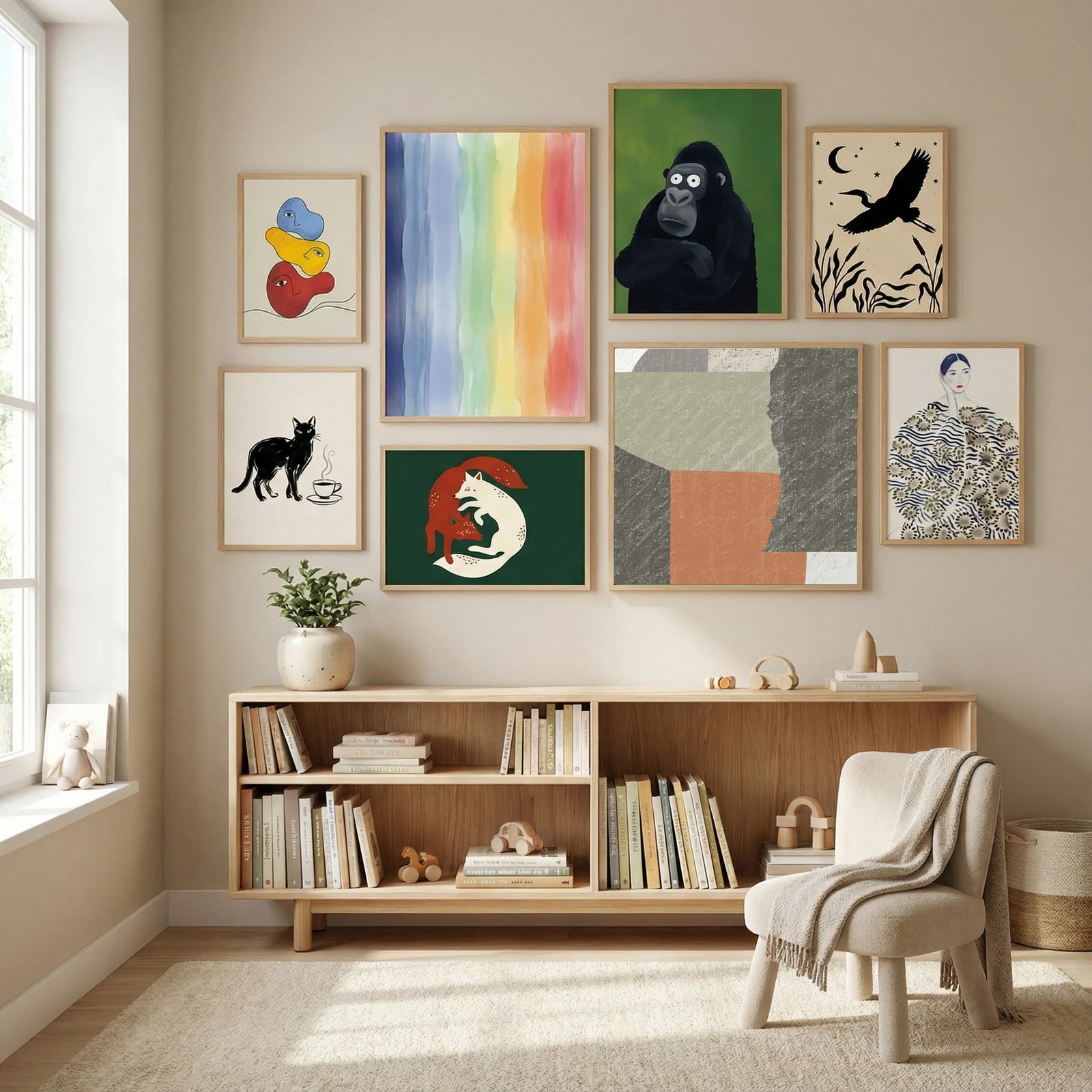 Rough Paper Cut Out Poster by Little Dean in Modern Curation gallery wall
