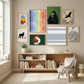 Simple Blue Lines Pattern Poster – poster en kunstdruk