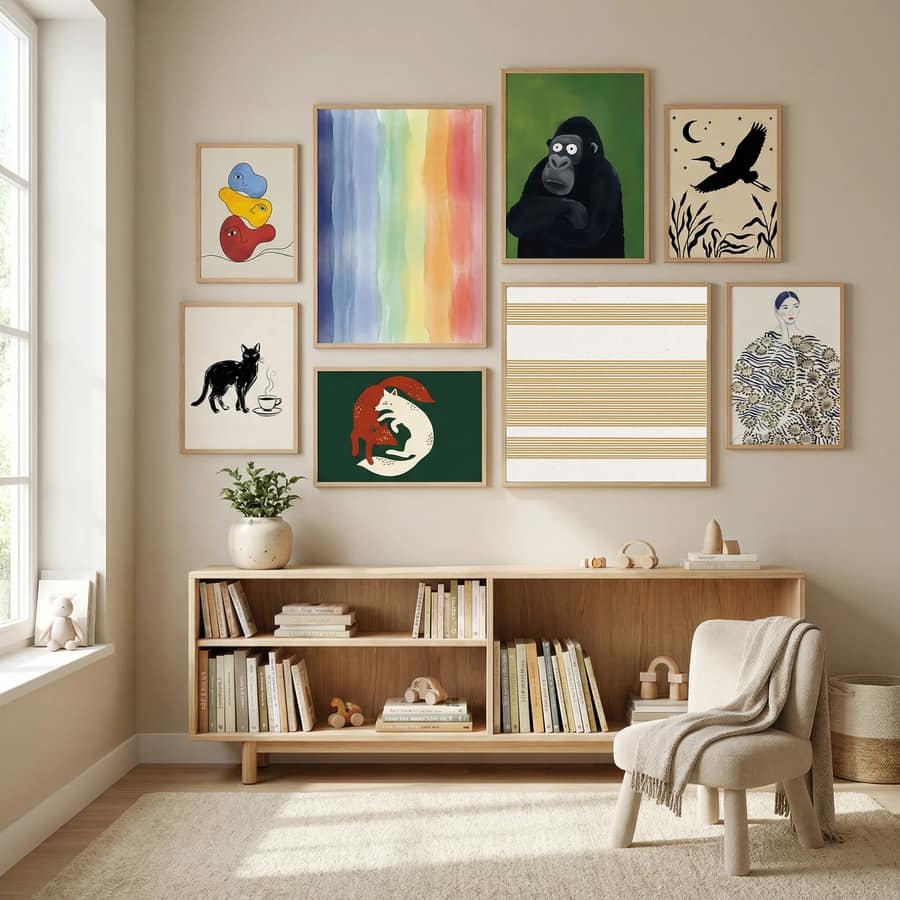 Poster Simple Yellow Lines Pattern – poster e stampa artistica
