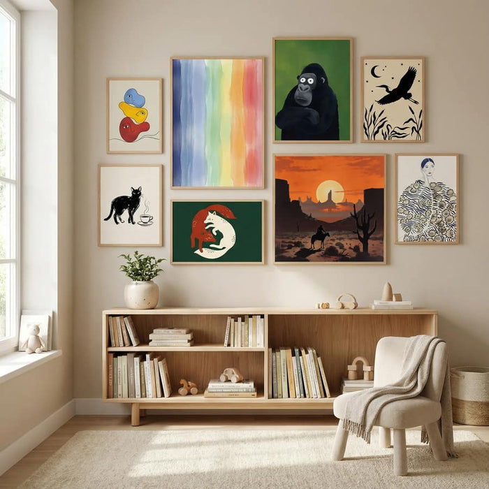 Sunset Cowboy Poster by Andreas Magnusson in Modern Curation gallery wall
