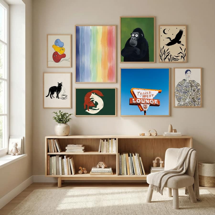 Trails West Lounge Poster by Bethany Young in Modern Curation gallery wall