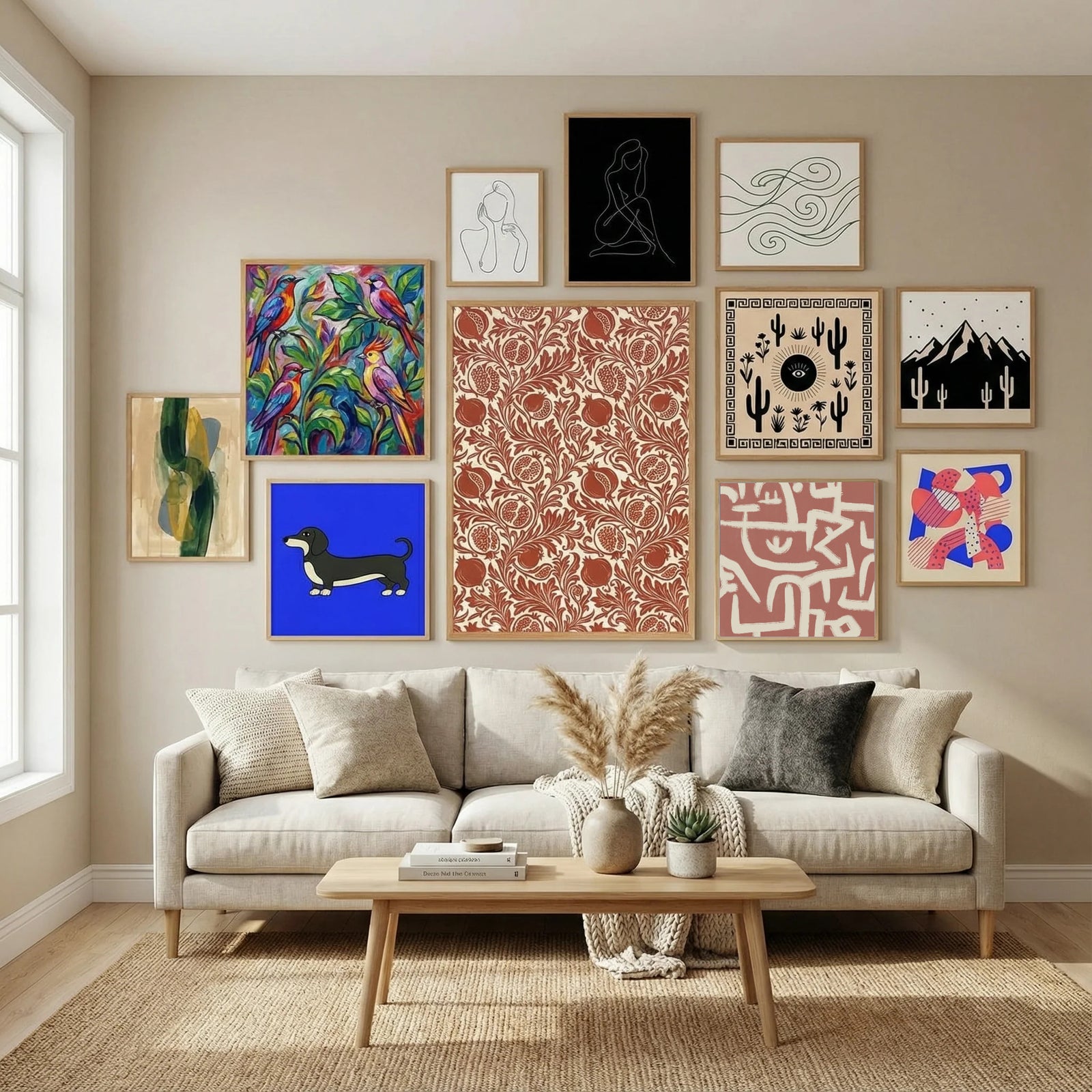 Line art abstract Poster by Little Dean in Nordic Simplicity gallery wall