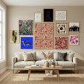 Mid Century Grid Pattern Nine Poster by Little Dean in Nordic Simplicity gallery wall