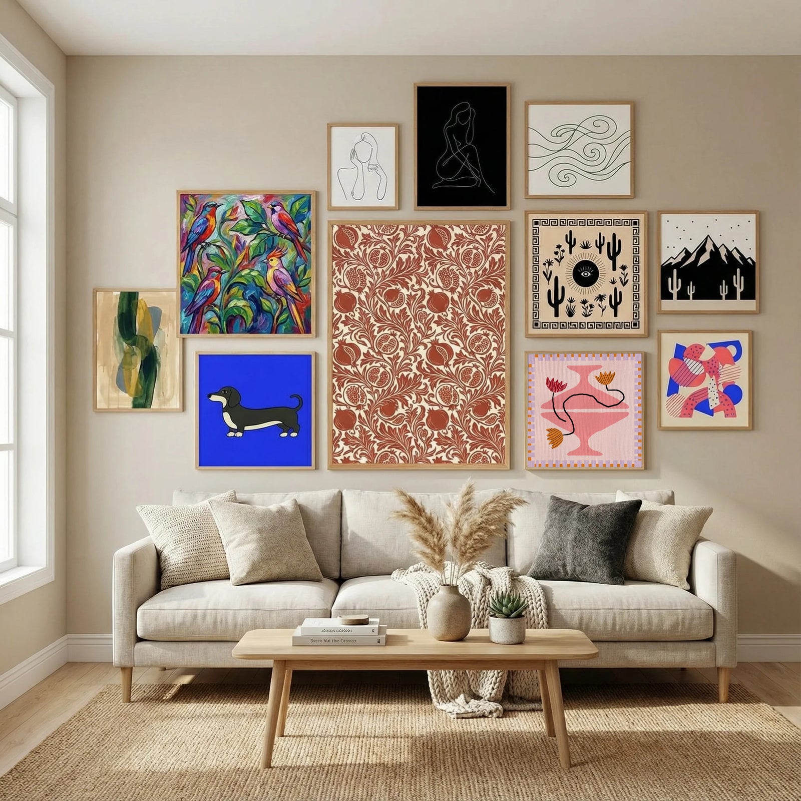 Out of Vase Blooms 8 Poster by Shatha Al Dafai in Nordic Simplicity gallery wall