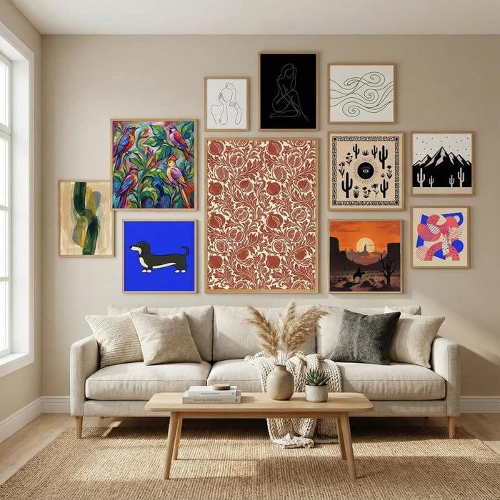 Sunset Cowboy Poster by Andreas Magnusson in Nordic Simplicity gallery wall