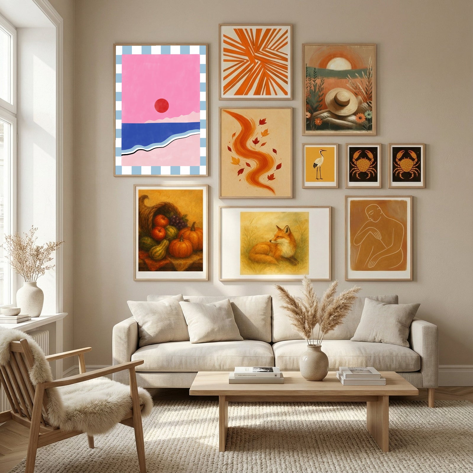 Abstract Composition No. 45 Poster by Elena Ristova in Nordic Tranquility gallery wall