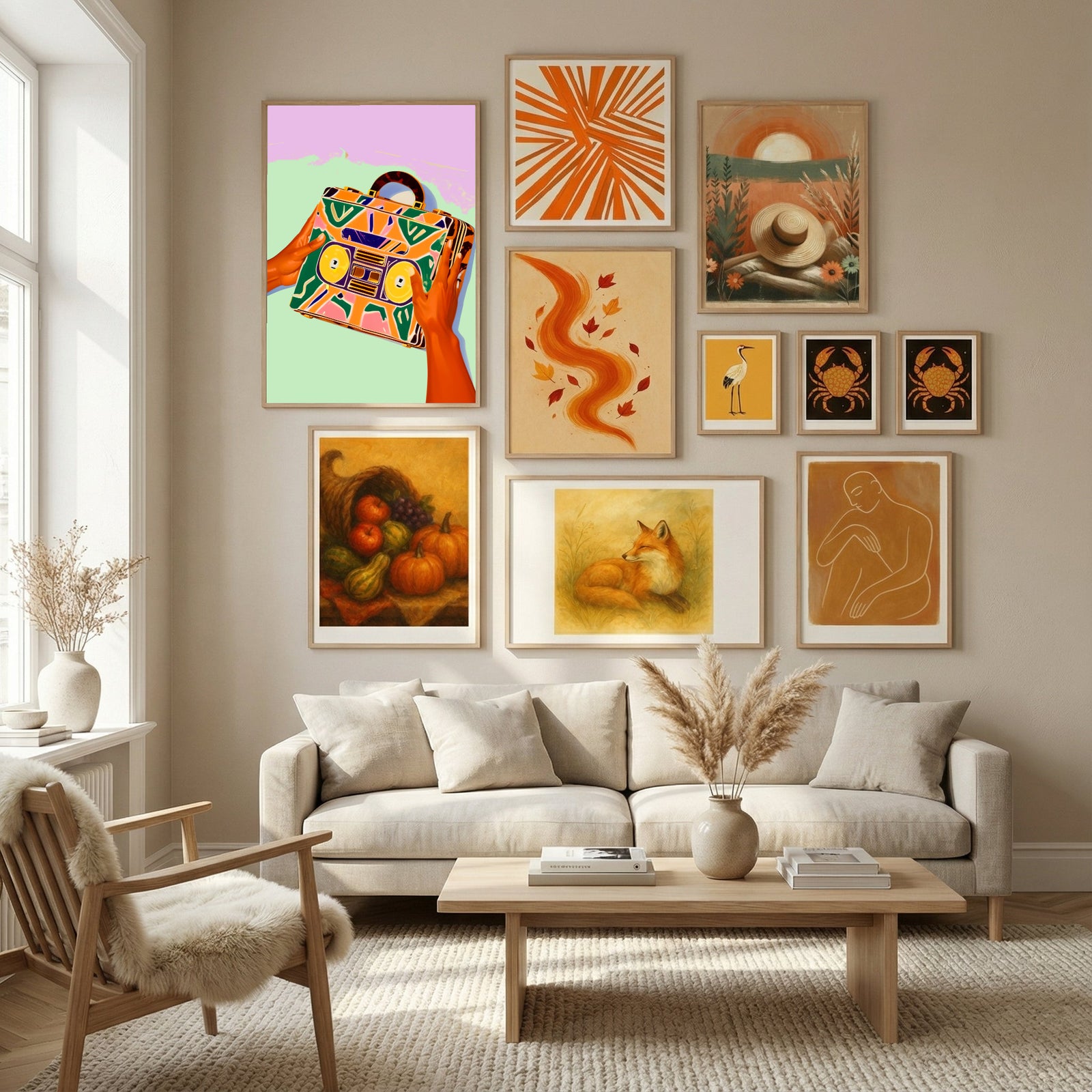 A Suitcase Full of Memories Poster by Uma Gokhale in Nordic Tranquility gallery wall