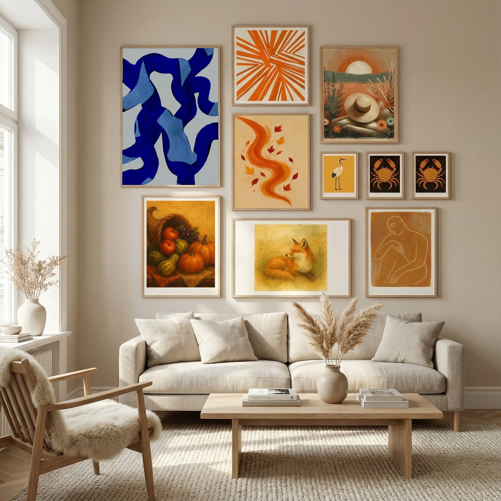 Abstract Brush Strokes 65X Poster by Mareike Böhmer in Nordic Tranquility gallery wall