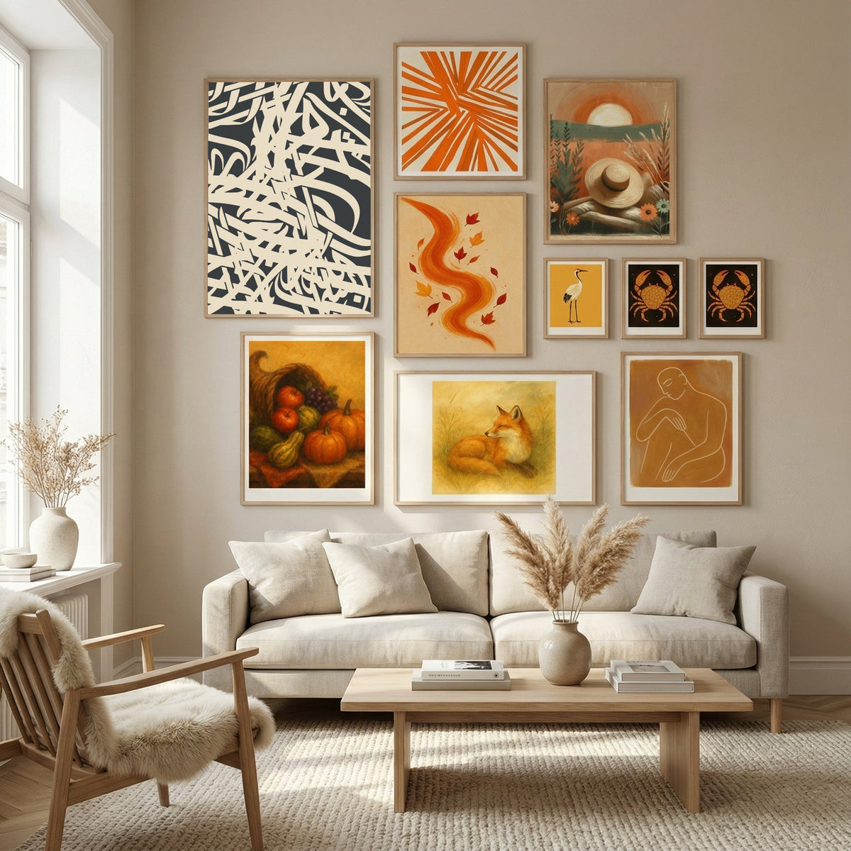 Abstract Calligraphy Poster by Little Dean in Nordic Tranquility gallery wall