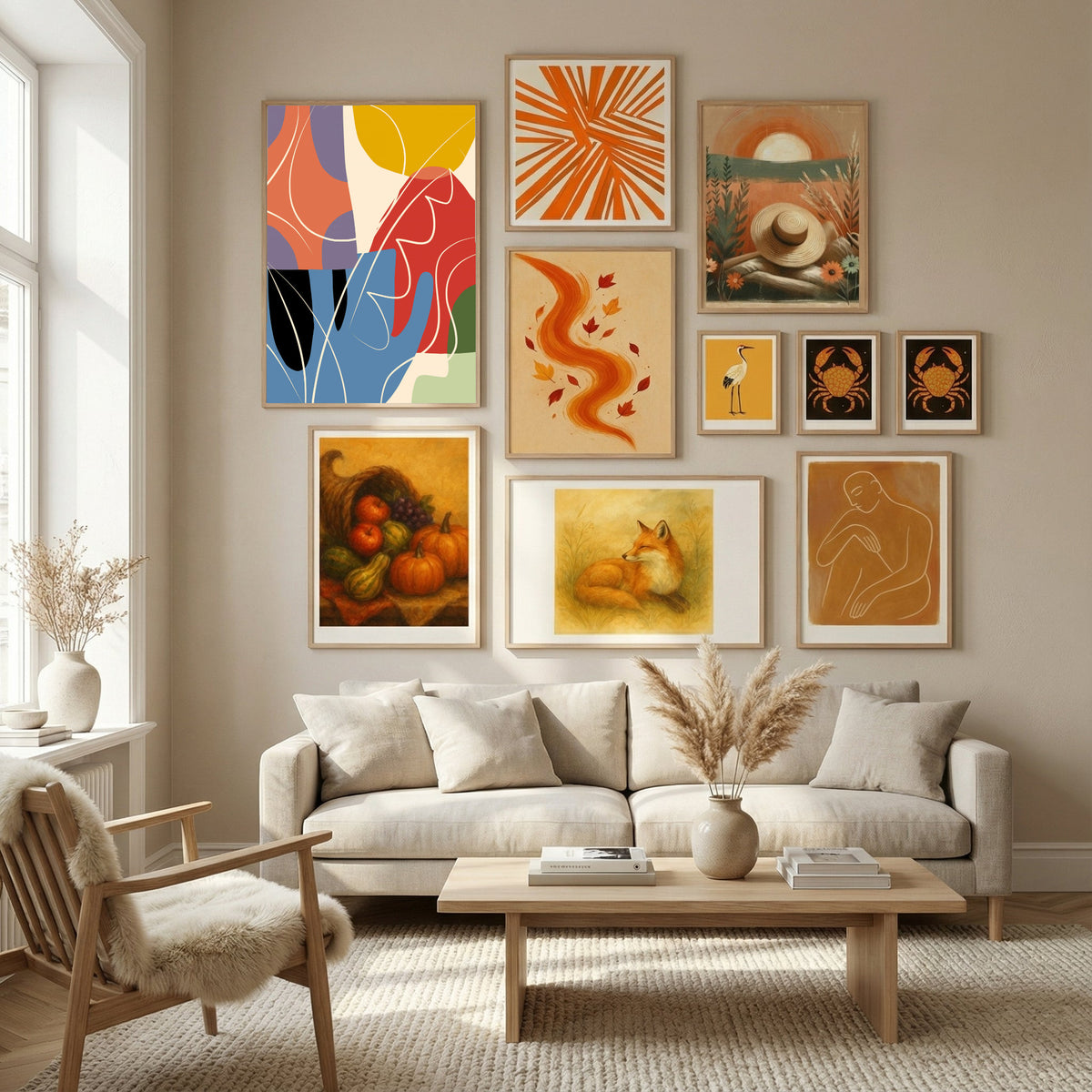 Abstract Color Collage Poster by Little Dean in Nordic Tranquility gallery wall