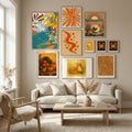 Abstract Leaves Close Up 1 Poster by Annick in Nordic Tranquility gallery wall