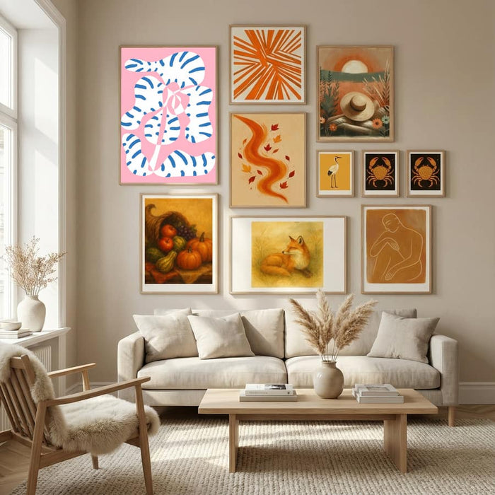 Plakat Abstract Shapes Flower Tiger print – plakat i druk artystyczny