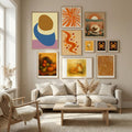 Balanced Stones in Blue , Butter Yellow and Terra Poster by Dina Dankers in Nordic Tranquility gallery wall
