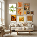 Belle Of The Brawl Cowgirl Wall Art Poster by The Whiskey Ginger in Nordic Tranquility gallery wall