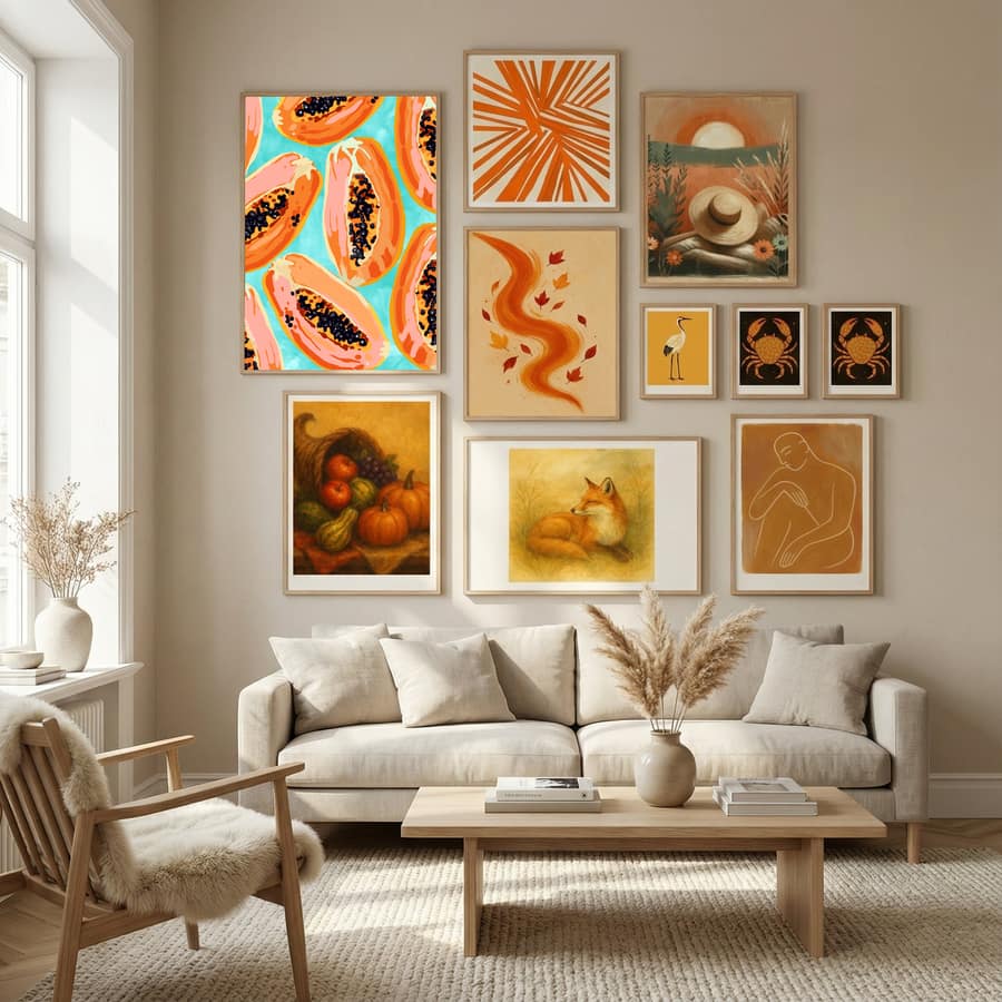 Big Papaya Poster by Uma Gokhale in Nordic Tranquility gallery wall