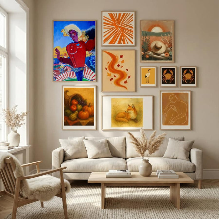Big Tex Aflame Poster by Steve Spencer in Nordic Tranquility gallery wall