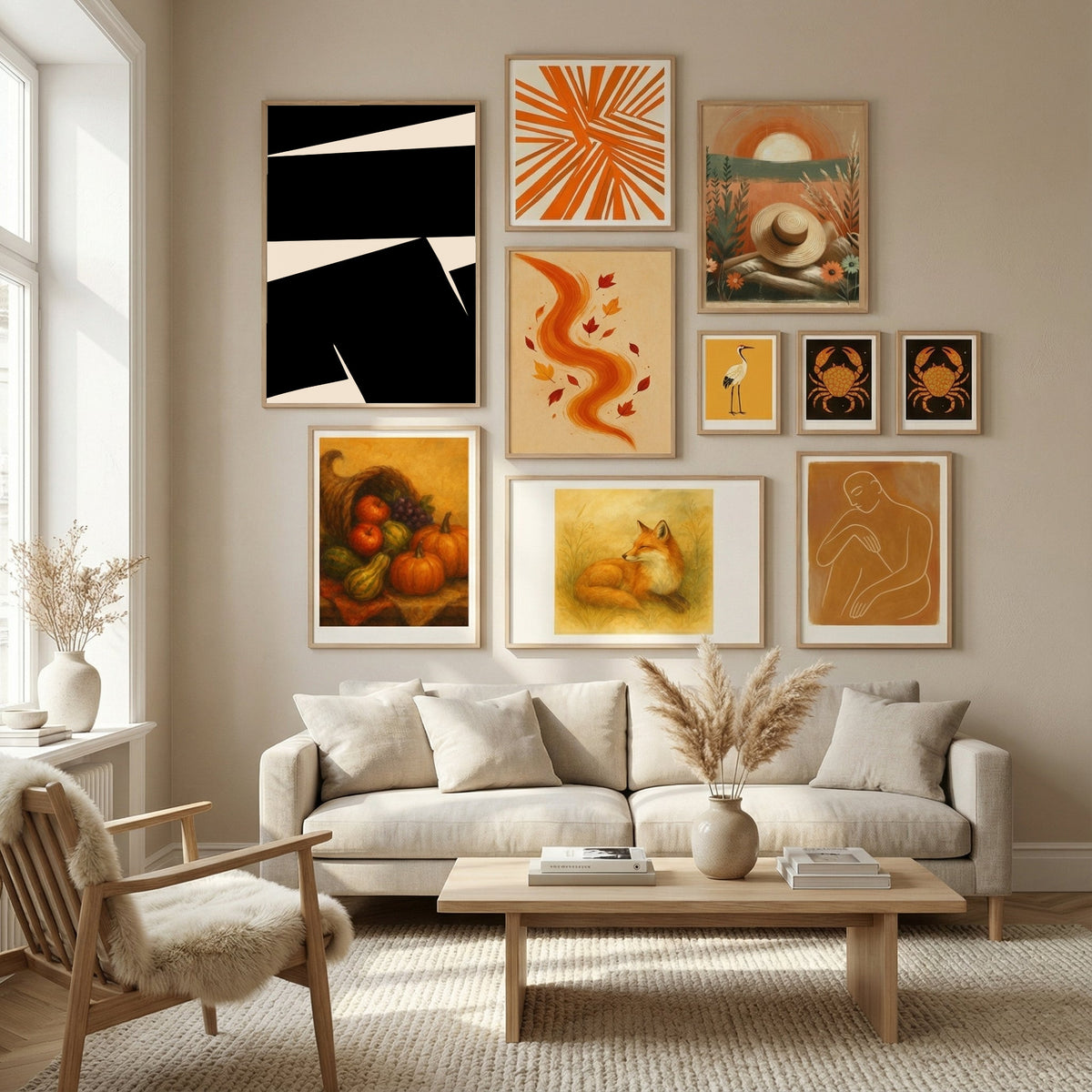 Black Plain Abstract Poster by Little Dean in Nordic Tranquility gallery wall