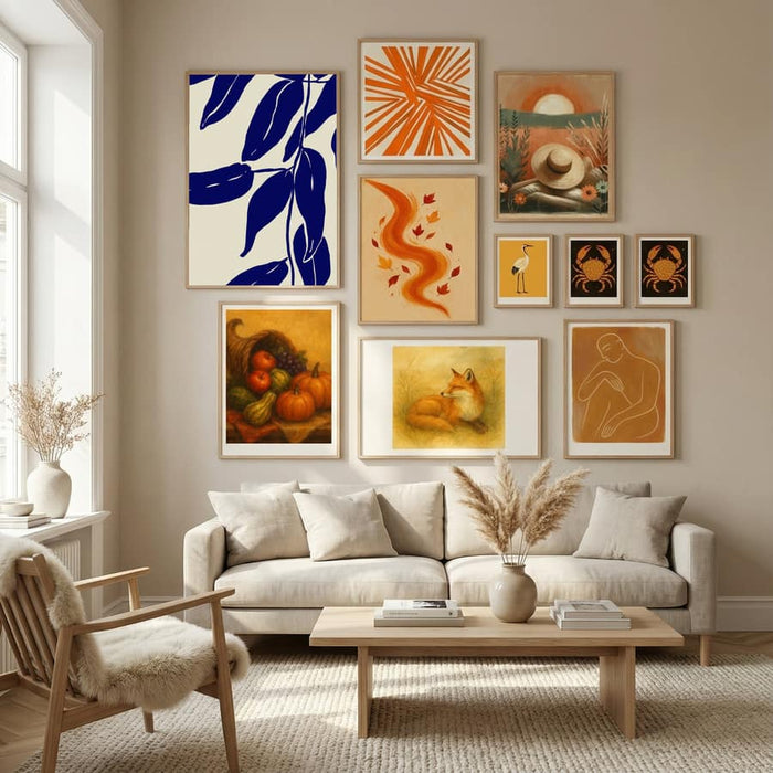 Blue Leafs Poster – poster and art print