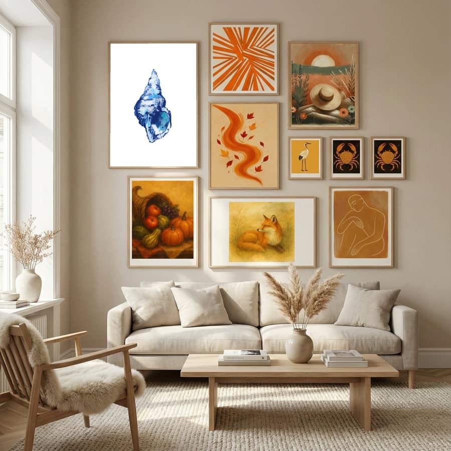 Poster Blue Seashell On White Background No 2 – poster e stampa artistica