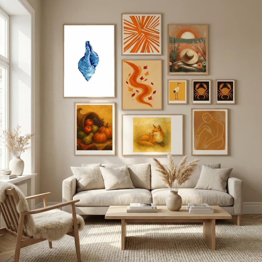Affiche Blue Seashell On White Background No3 – affiche et impression d’art