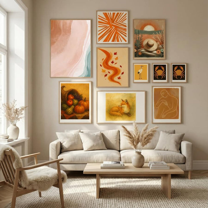 Blush Sand and Teal Sea Poster – plakat og kunsttryk