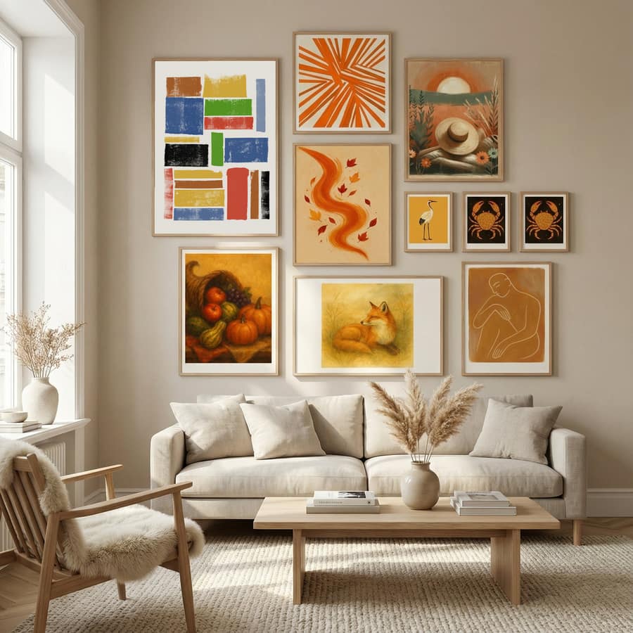 COLOR LINO CUT COMPOSITION Poster – plakat og kunsttryk