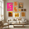 Celestial Exchange – A Couple Of Moons Poster by Uma Gokhale in Nordic Tranquility gallery wall