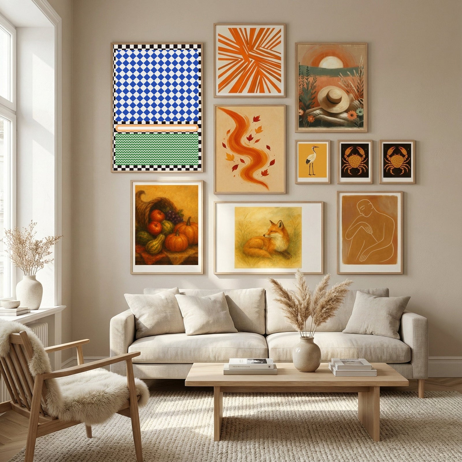 Checkered Rothko Inspiration Poster by Little Dean in Nordic Tranquility gallery wall