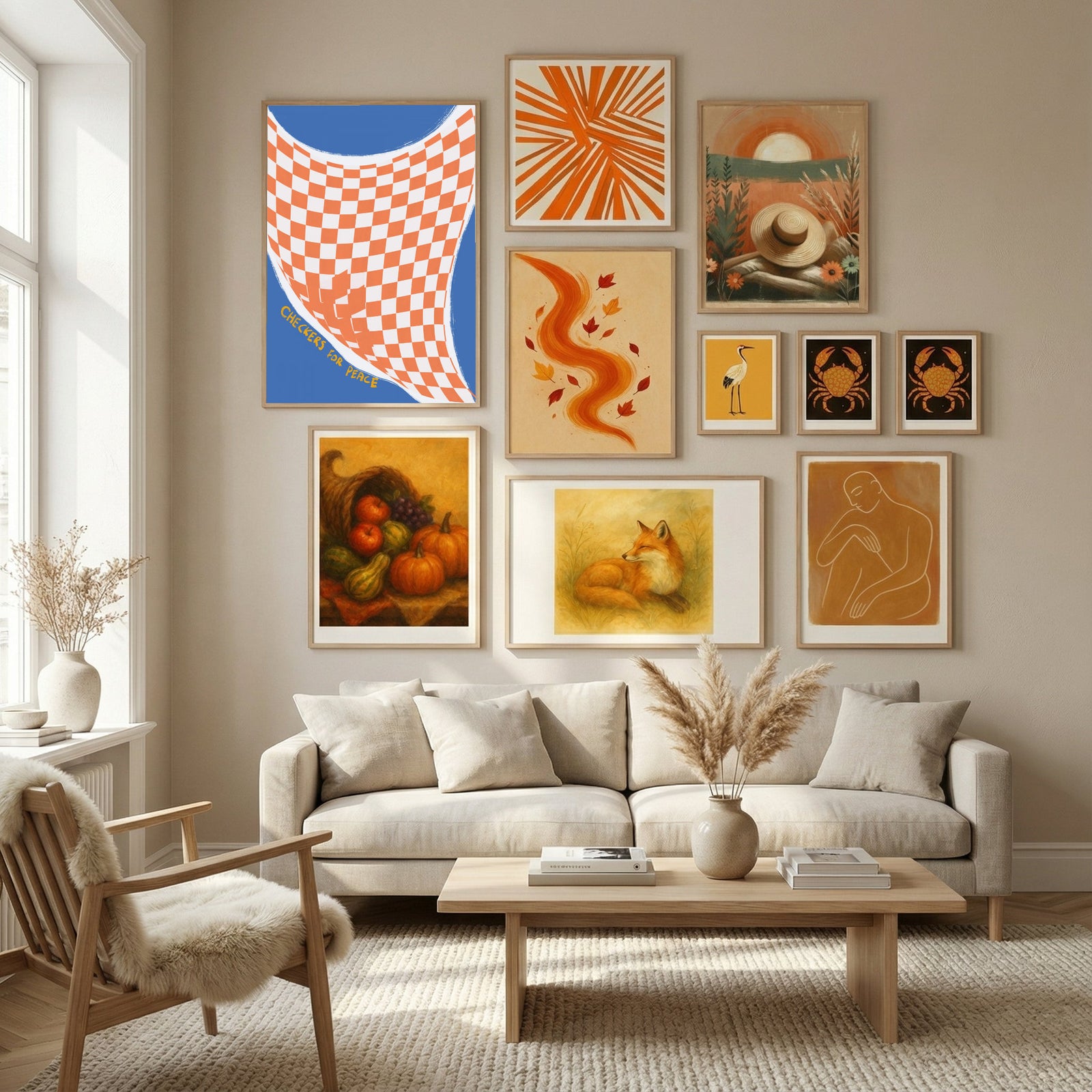 Checkers for Peace Poster by Little Dean in Nordic Tranquility gallery wall