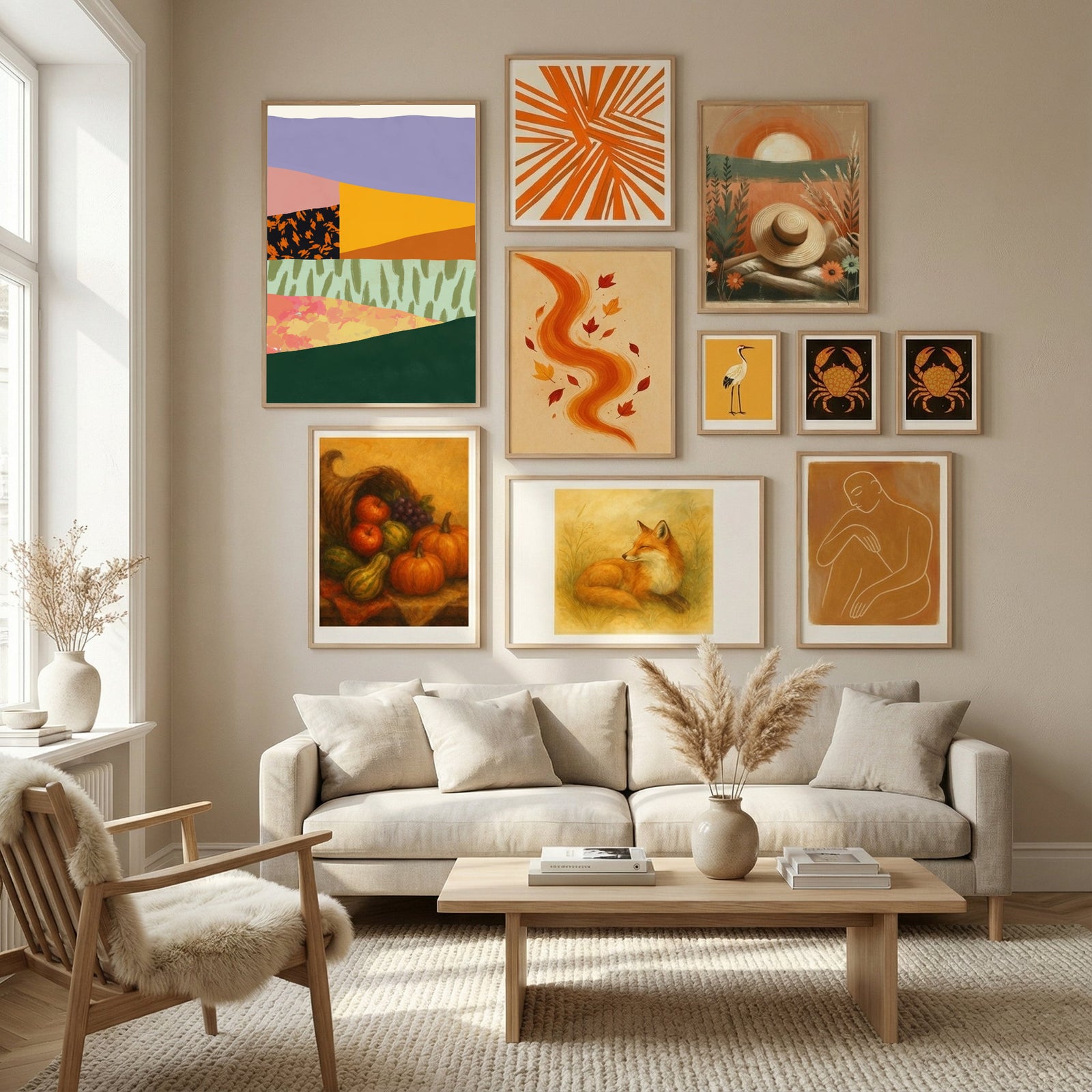 Collage abstract minimalism Poster by Little Dean in Nordic Tranquility gallery wall